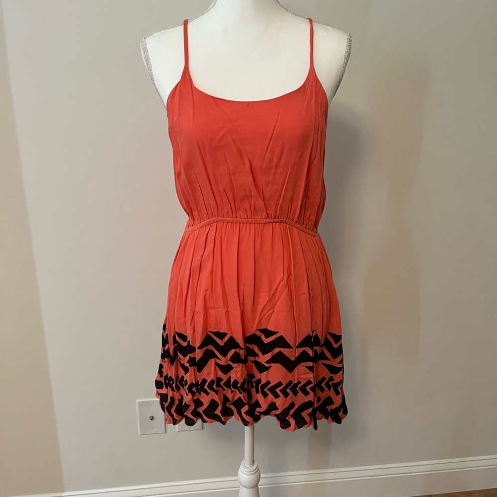 Lucca Couture Orange and Black Mini Dress